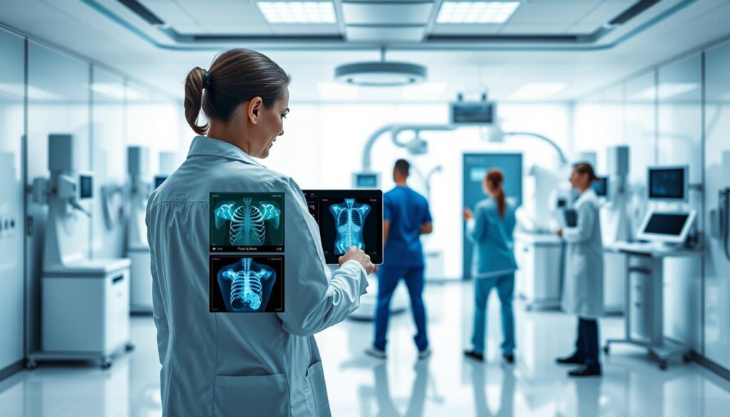 funcionalidades de aplicativos de radiologia