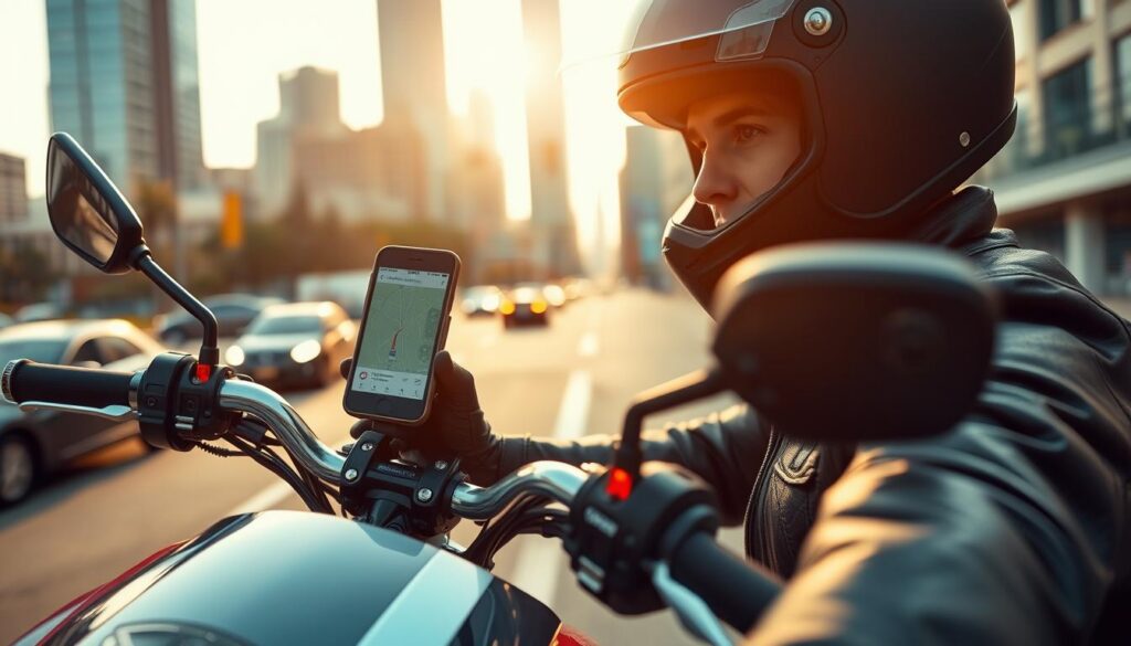 navegação em tempo real para motociclistas