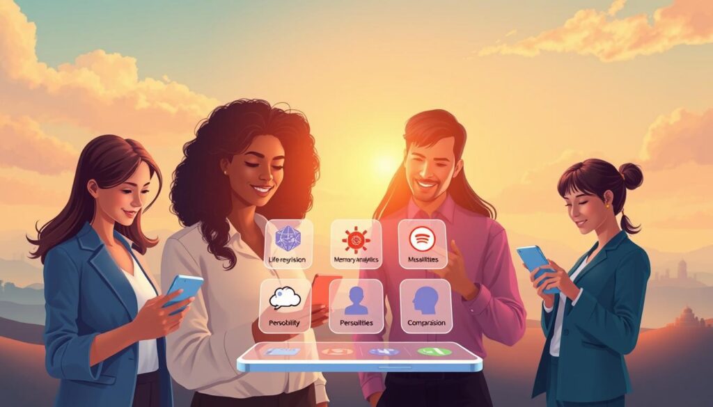 funcionalidades de aplicativos de vidas passadas